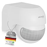Oktaplex Ana Bewegungsmelder Aussen schwenkbar 230V IP44 180° Bewegungssensor 12m Reichweite weiß...