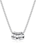 Zysta Namenskette Personalisierte Halskette mit Namen Kettenanhänger Edelstahl Kette mit Buchstaben...