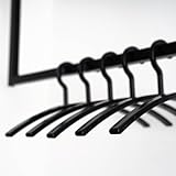 Home Deluxe - Kleiderbügel Rack - Schwarz, 47 x 2 x 18 cm I Kleiderbügel-Set Garderobenhaken...