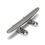 PRIOstahl Klampe Belegklampe Bootsklampe Festmacherklampe Seil - 200mm x 1 Stück Flach mit 4-Loch...