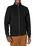 Amazon Essentials Herren Fleece-Jacke mit durchgehendem Reißverschluss, Schwarz, M