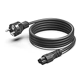 HKY 2m Netzkabel für Laptop Notebook 3 Pin Polig IEC C5 / EU CEE 7/7 / IEC C6, VDE Zertifiziert, 2m...