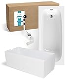 Calmwaters® Premium Badewanne Komplettset 170x75 cm Original, Made in EU, 3in1 Acryl-Badewanne mit...