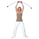 FLEXI-BAR® Standard, Rot, hochbelastbarer Schwingstab von Flexi-Sports mit Einführungs-DVD und...