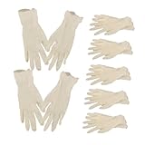 HORIALENCE 20 Stück Einweg Latex Handschuhe für Lebensmittelsichere Elastische Küchenhandschuhe...