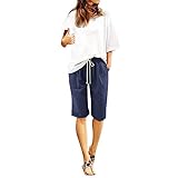 SKTIISN Hellblaue Jeans Damen Sale Linen Frauenanzug Hosenanzug Mit Kurzer Hose Cargo Shorts Herren...