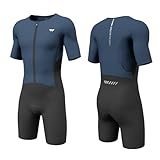 Wulibike Triathlon Anzug Herren Trisuit Kurzarm,Hohe Elastizität atmungsaktiv schnelltrocknend Tri...