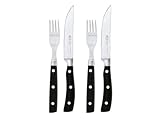 RÖSLE Steakbesteck 4-tlg., Hochwertige Steakmesser mit scharf geschliffener Klinge aus...