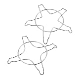 SOLUSTRE 2 Stück Teiliges Edelstahl Gasherd Topfträger Rutschfeste Multifunktionale Wok...