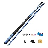 YWRU Billard Queues Kohlefaser 145CM, 13mm Spitze Professionell Pool Queue Hartholz Handgefertigt...
