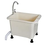 Mehrzweckspüle mit Wasserhahn, freistehendes Waschbecken, Wischbecken, geeignet für Garage,...