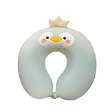 VICKYPOP Pinguin-Nackenkissen, niedliches Cartoon-Gedächtnis, Baumwolle, gefüllt, U-förmiges...