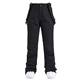 Damen wasserdichte, Winter Skihose mit Verstellbaren Trägern Overall Winddichte Schneehose Frauen...