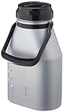Metrox Milchkanne, auslaufsicher, 2 Liter, BPA/BPS-freier Kunststoff, Schraubdeckel, silber