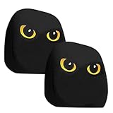 Generisch Kopfstützenbezüge Für Auto - 2 Stücke Lustige Sitzbezüge Für Vordersitze,Dehnbare...