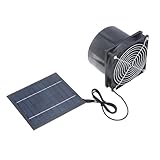 Solarbetriebener Abluftventilator,5 W Tragbarer Ventilator mit Wasserdichter...