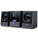 Muse Stereoanlage, Kompaktanlage mit CD-Player & DAB Radio, Mini Stereoanlage mit 2 Lautsprecher,...