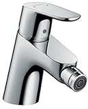 hansgrohe Focus Einhebel-Bidetarmatur mit Zugstangen-Ablaufgarnitur, Chrom, Auslaufhöhe 70mm