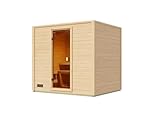 Karibu Gartensauna 230,8x189,9x219,5cm│Garten Sauna aus Fichte 38mm│mit bronzierter Glastür & 2...