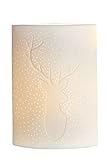 GILDE Deko Lampe Tischleuchte - Motiv: Hirsch Design - Fassung E $0, max 40 Watt - Höhe 28 cm