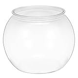 ibasenice Tragbares Rundes Kunststoff Aquarium Kleines Bruchsicheres Fischglas Transparentes...