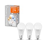 LEDVANCE Smarte LED-Lampe mit WiFi Technologie, Sockel E27, Dimmbar, Lichtfarbe änderbar...