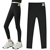 HOTUT Leggings Mädchen, high Waist Sport Leggings, Basic Lange Sporthose Kinder, Sportleggings...