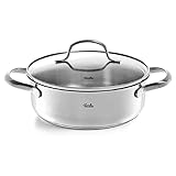 Fissler San Francisco / Edelstahl-Bratentopf (2,1 L - Ø 20 cm) Bräter mit Glas-Deckel,...