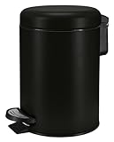 Kleine Wolke Kosmetikeimer One, Farbe: Schwarz, Material: Edelstahl/PP, Größe: Eimer 3 Liter 16,8...