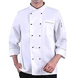 Kochmantel für Herren und Herren, langärmelig, Chefkoch, schmutzabweisend, langlebig,...