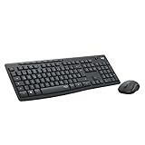 Logitech MK295 kabelloses Tastatur-Maus-Set mit SilentTouch-Technologie, Shortcut-Tasten, optischer...