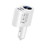 Zigarettenanzünder-Adapter – Dualer 12 V/24 V USB-Splitter, Schnellladeanschluss, Intelligente...