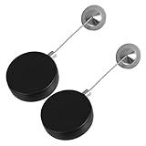 COLLBATH 2 Stück Diebstahlsicheres Stahlkabel mit Automatischem Einzug 1,5m Lang Schwarz...