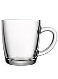 Pasabahce 55531 – Trinkgläser, Teeglas Mit Henkel Basic, 340 ml, 6er Set