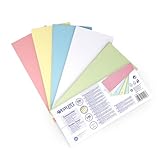 Westcott Trennstreifen 200 Stück Pastellfarben Mix | Robuste Heftstreifen 190g/m² für A4 Ordner |...