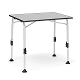 BERGER Ivalo 2 Campingtisch 80 x 60 cm | Klapptisch höhenverstellbar Alu Camping Tisch Gartentisch...