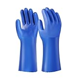 kwoifioy PVC Hochleistungs Arbeitshandschuhe Chemikalienbeständig Ölfest Säure Und...