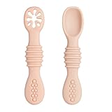 Vicloon Baby Lernlöffel Silikon, 2 Stück Starter Breilöffel Set, BPA Frei,Fütterlöffel und...