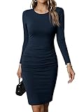 Missufe Knielanges Figurbetontes Freizeitkleid Bodycon Kleider Damen Enges Bleistiftkleid...