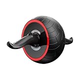 Zerodeko Bauchmuskeltrainer Bauchrad Fitnessrolle aus Gummi Schwarz Rumpf und Rückentrainer für...