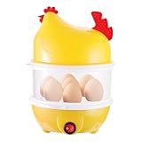 Eierkocher, doppelschichtige Frühstücksmaschine, Eierkochmaschine in Hühnerform, für Küche,...