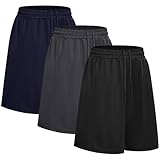 DDOBB Sporthose Herren Kurz 3er Pack Shorts Gym Mit Taschen Laufhose Herren Sommer Kordelzug...