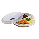 3 PAGEN® Mikrowellen-Teller mit 3 Fach Aufteilung & Deckel - Mikrowellengeschirr - schonende...