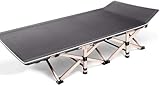 HGOuhK Klappbett Terrassen-Loungesessel, Feldbett, Begleitbett for den Außenbereich, tragbarer,...