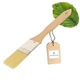 HOFMEISTER® Haushaltspinsel, flach, 21 x 3,6 cm, aus Buchenholz, Backpinsel mit Naturborste, 100%...