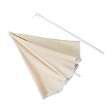 roba Sonnenschirm-Set, Sonnenschirm mit Metallgestell in beige, Befestigungsleiste grau lasiert