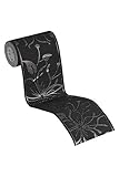 A.S. Création selbstklebende Bordüre - Papierbordüre mit wundervollen Blumen in Schwarz und...