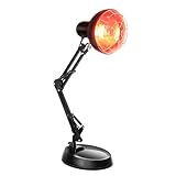 TFGXUE Infrarotlampe mit Verbrühungsschutz-Netzabdeckung, Rotlichtlampe Therapie, Linderung von...