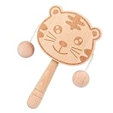 Jubilofex Rassel aus Holz für Babys | Design Tiger, Spielzeug aus Holz – Rassel Tamburin,...