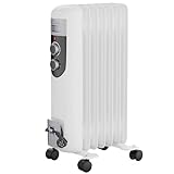 Tronitechnik® Elektroheizung Ölradiator Öl-Heizung Radiator 3 Heizstufen 7 Rippen Elektrischer...